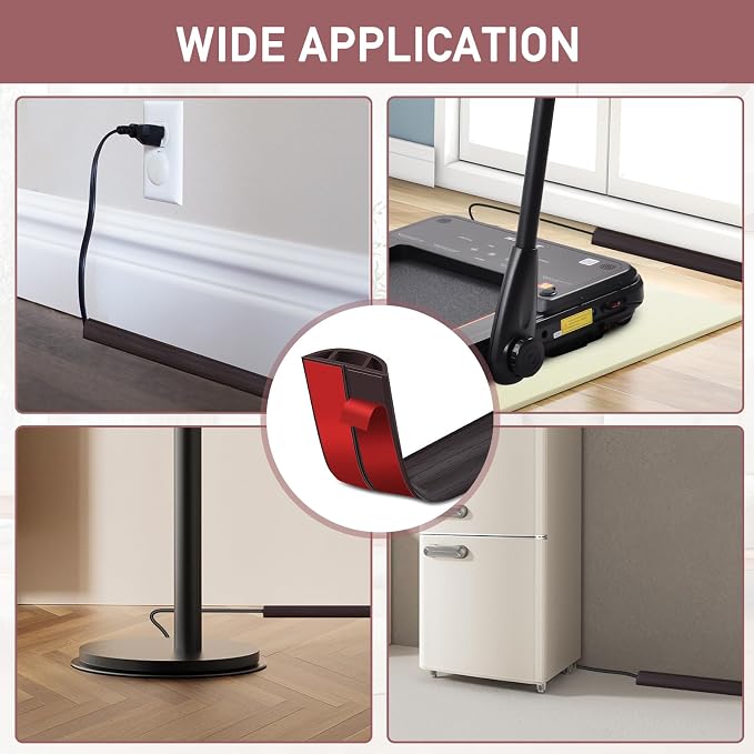 Floor Cord Cover Self Adhesive Cord Hider Floor Extension Cord Covers - Image 6