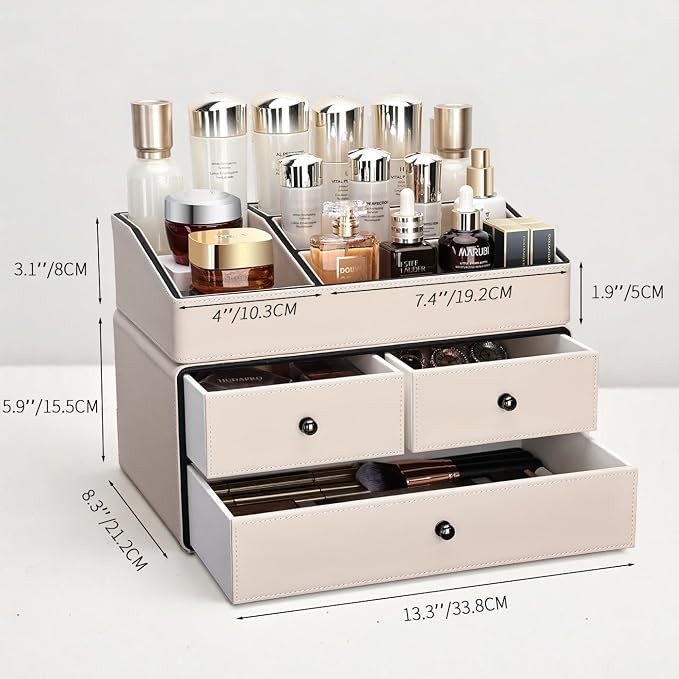 KINGFOM Leather Makeup Organizer - Image 3