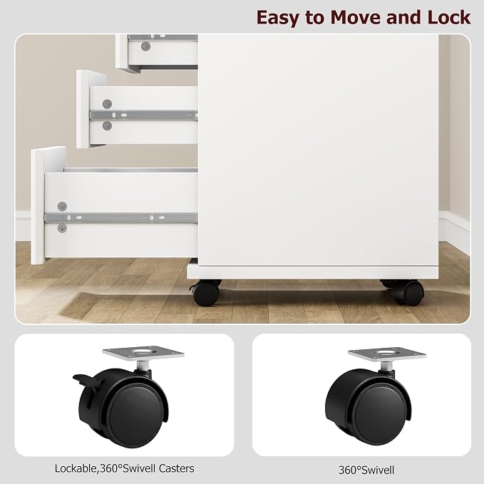 BOTLOG 4-Drawer Chest, Wood Storage Cabinet - Image 6