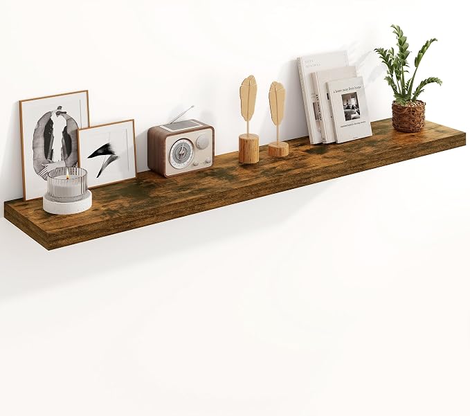 Fun Memories Floating Shelves 55 Inch Long, 8 Deep Floating Shelves by FunMemories