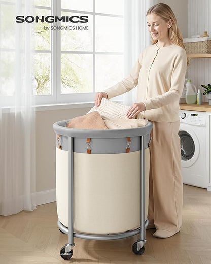 SONGMICS Laundry Basket, Rolling Steel Frame - Image 2