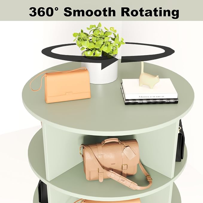 Rotating Shoe Rack Tower, 6-Tier Spinning Shoe Rack, Free Standing 360° - Image 4