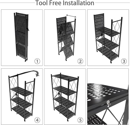 4 Tier Foldable Storage Shelf - Image 7