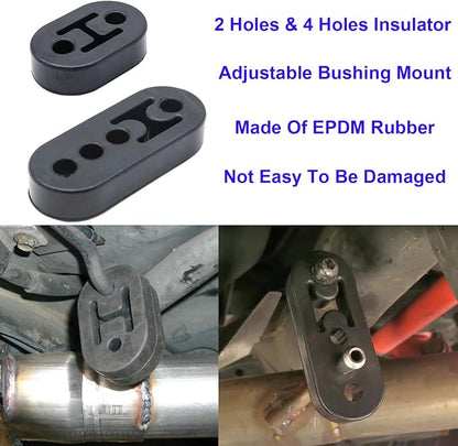 16PCS Rubber Exhaust Hanger Rod Set Heavy Duty 3/8" Rod 90°7.6" Long + Straight - Image 5