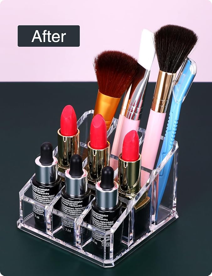 MOSIKER Lipstick Lip Gloss Organizer, Small Clear Acrylic Compact Essential Oil - Image 5