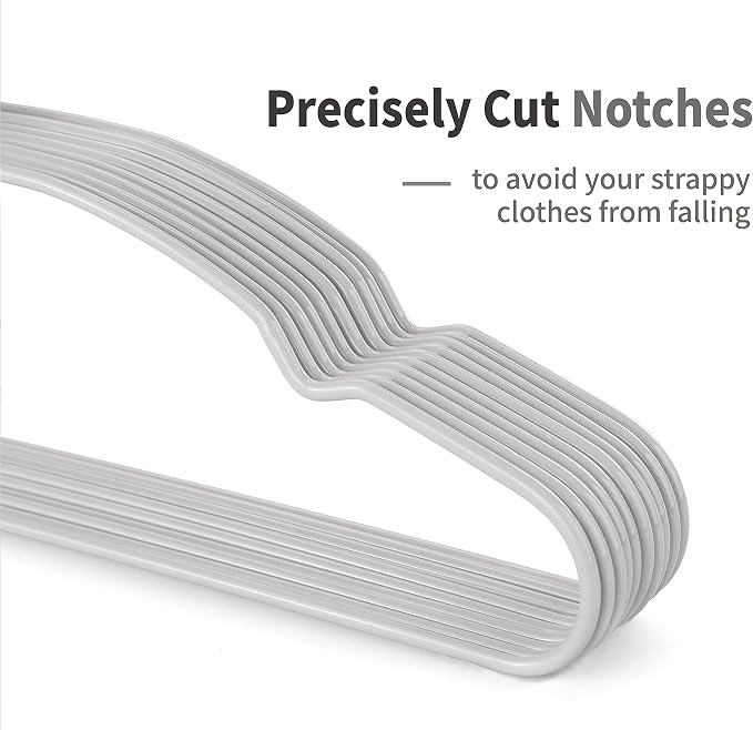 TOPIA HANGER Metal Hangers 20 Pack, Non Slip Clothes Hangers Space Saving - Image 7