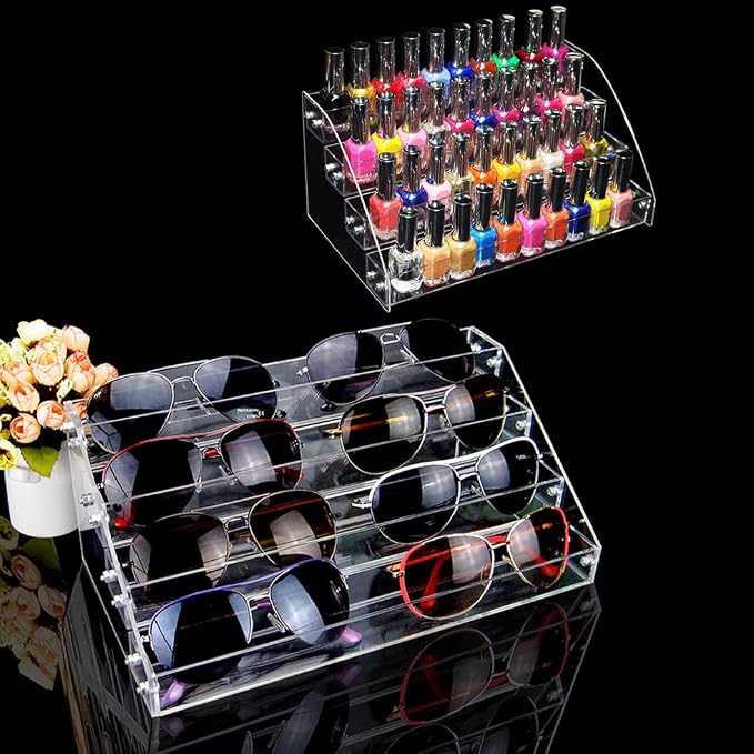 4 Tiers Makeup Holder Tiered Acrylic Organizer - Image 3