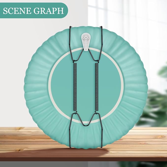 Hotop 12 Pieces Plate Hangers for Wall Stainless Steel Wire Invisible Heavy - Image 4