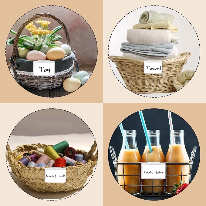 12 Pack Basket Labels Clip On, Stainless Labels - Image 5