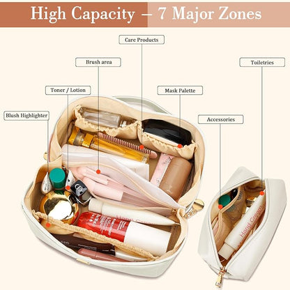 Birthday Gifts for Women Teen Girl, Personalized Initial Makeup Organizer Bag - Image 3