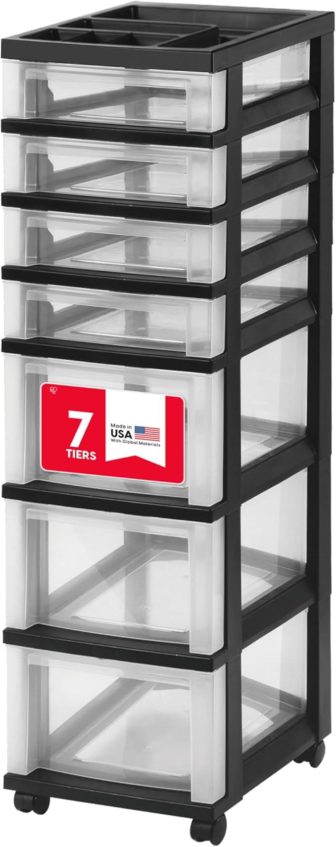 IRIS USA 7-Drawer Rolling Storage Cart, office essentials, classroom items by IRISUSA