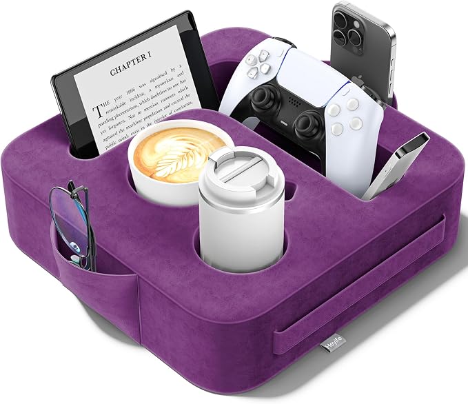 Couch Cup Holder Pillow, Sofa and Bed Caddy by Unknown