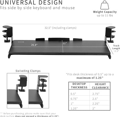 VIVO Large Pull Out Keyboard Tray - Image 5