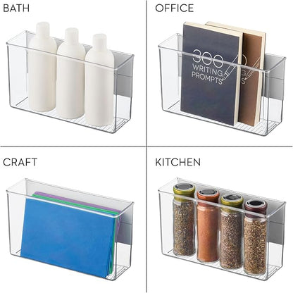 iDesign Magnetic Large Clear Plastic Organizer Bins - Image 4