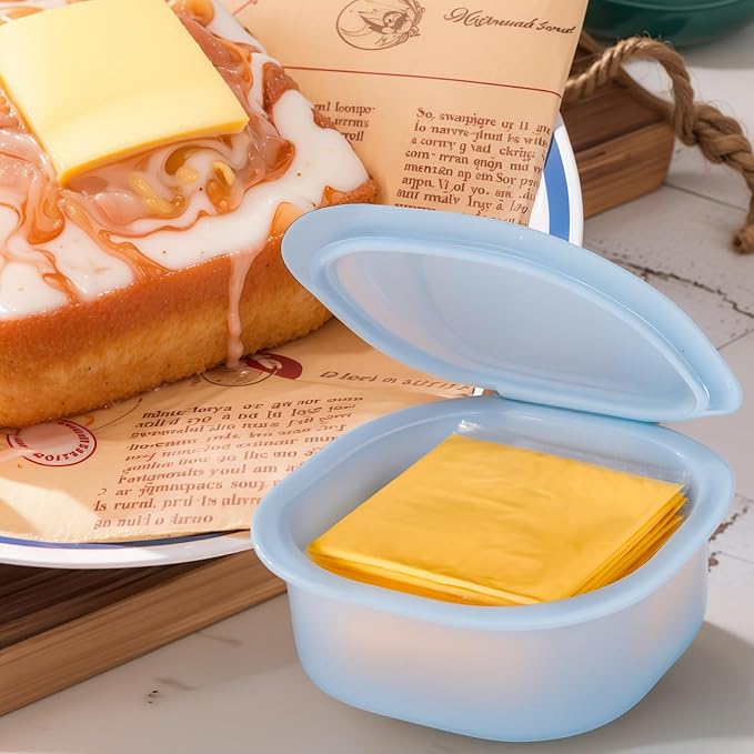 Silicone Cheese Container for Refrigerator, Snack Food Storage Container Box - Image 6