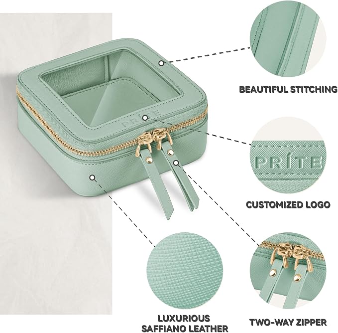 Prite Small Makeup Bag for Women Portable Clear Makeup Bag Cute Mini Waterproof - Image 4