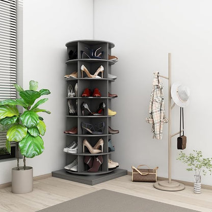Rotating Shoe Rack Tower, 7-Tier Spinning Shoe Rack, Free Standing 360° - Image 7