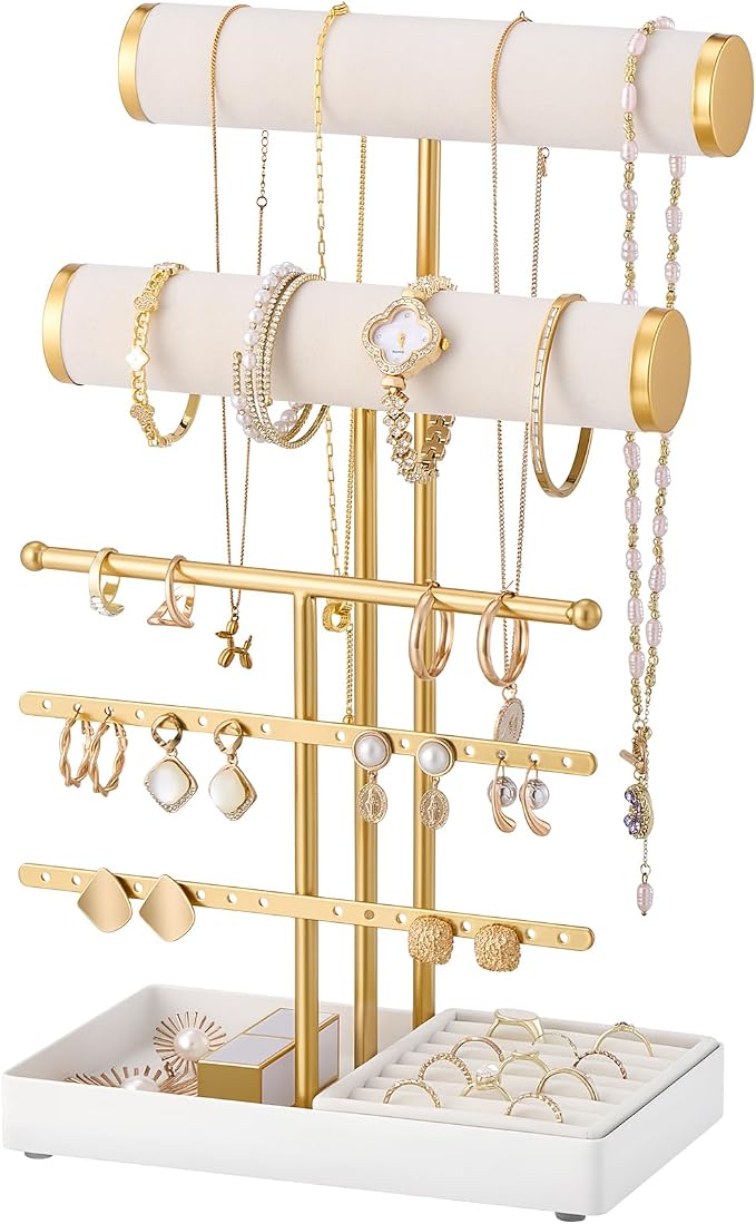 Lolalet Bracelet Display Stand Necklaces Holder, 5 Tiers Jewelry Organizer and by Lolalet