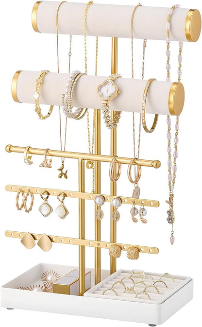 Lolalet Bracelet Display Stand Necklaces Holder, 5 Tiers Jewelry Organizer and by Lolalet