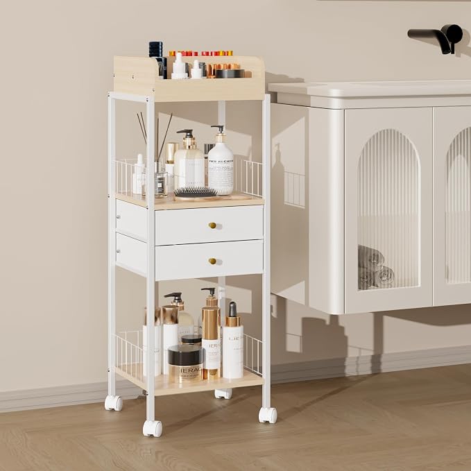 Makeup Organizer Cart Shelf Floor Skincare Organizers Make Up and Station - Image 4