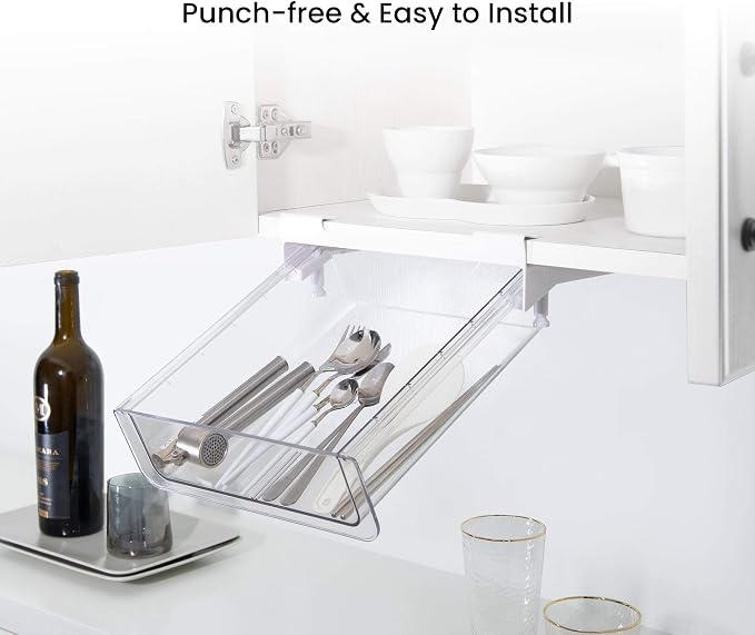 vacane Under Shelf Storage Drawer, Under Cabinet Spice Rack, Spice Organizer - Image 3