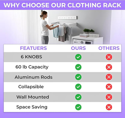 Wall Mounted Clothes Drying Rack - Image 7