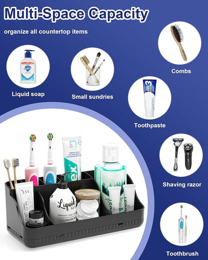 Bathroom Counter Organizer and Storage, 7 Slots Detachable Toothbrush Holders - Image 6