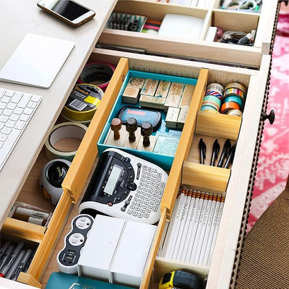 ANTOWIN Bamboo Drawer Dividers Organizers, Drawer Separators Splitter, 17-22 - Image 4