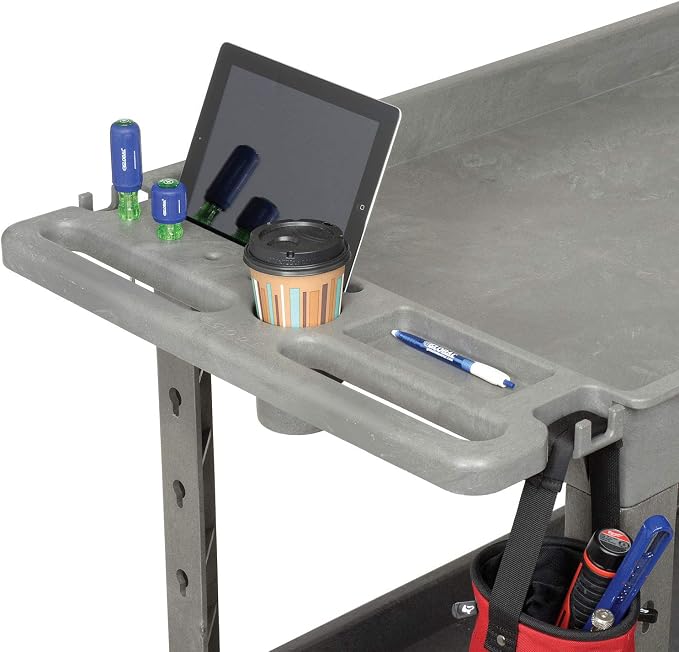 Global Industrial Plastic 2 Tray Shelf Service & Utility Cart, 44” x 25-1/2” - Image 5