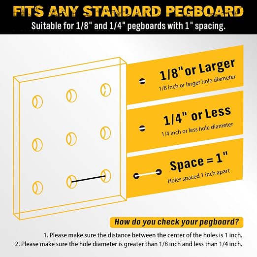 ELEAD 297 Piece Pegboard Hooks Kit, Peg Board Organizer Accessories - Image 6