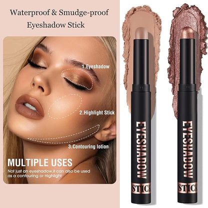 Neutral Eyeshadow Stick Cream Eyeshadow Pencil Makeup, High Pigmented - Image 5