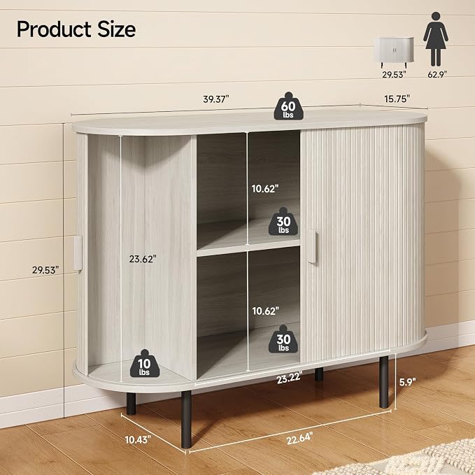 40" Sideboard Buffet Cabinet - Image 2