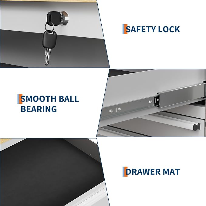 61 Inch Large Tool Chest with Lock - Image 2
