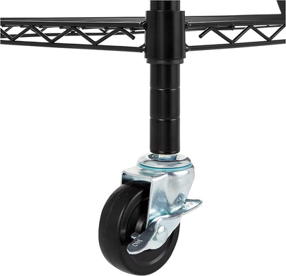 Amazon Basics 5-Shelf Adjustable, Heavy Duty Storage Shelving Unit on 4'' Wheel - Image 3