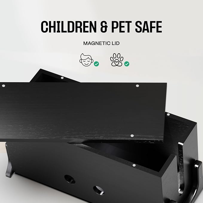 Extra Large Cable Management Box, Wood Cord Hider Box & Organizer - Image 5