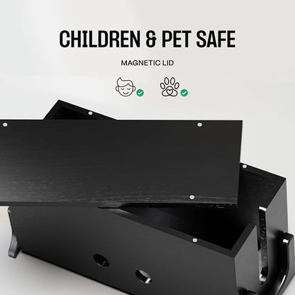 Extra Large Cable Management Box, Wood Cord Hider Box & Organizer - Image 5