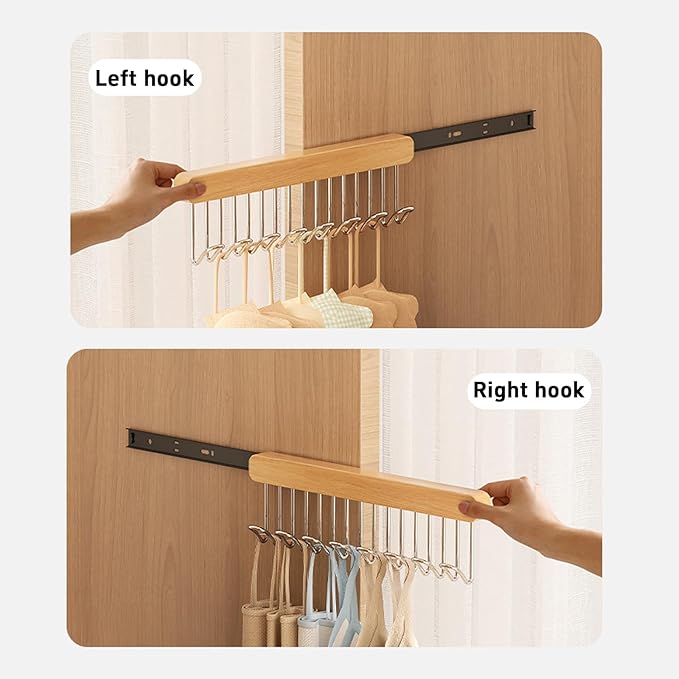 2 Pack Closet Valet Rod, Pull Out Belt Hanger - Image 5