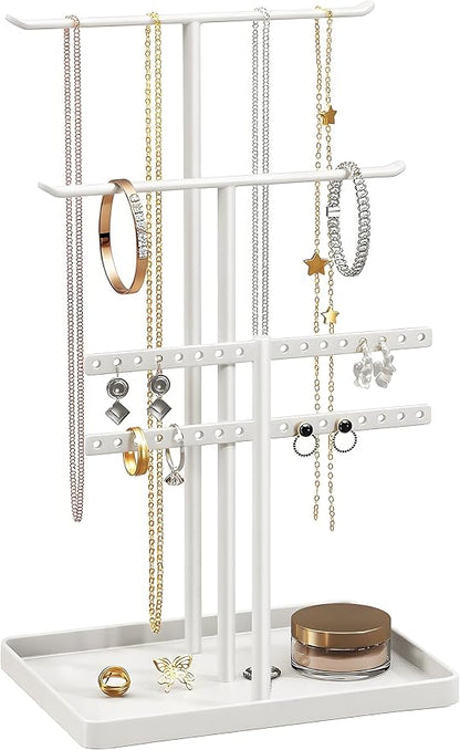 pickpiff Jewelry Stand Organizer, 14.5" Tall Sturdy Metal, 3-TierJewelry Holder by pickpiff