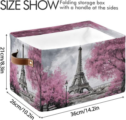 Oil Painting Paris Foldable Storage Basket - Image 3