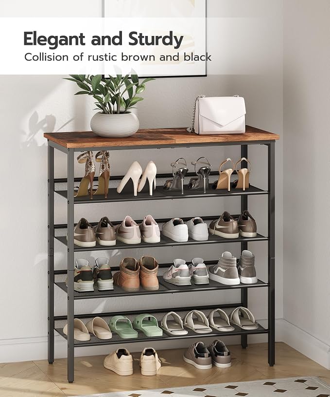 HOOBRO Shoe Rack for Entryway, 5-Tier Shoe Organizer - Image 7