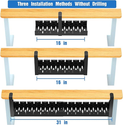 No Drilling Extendable Under Desk Cable Management, Metal Cable Management Tray - Image 3