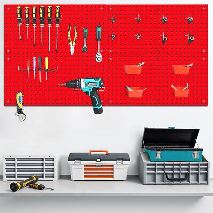 Peg Board, Pegboard Rack Garage Storage Steel Horizontal Peg Board Pack - Image 7