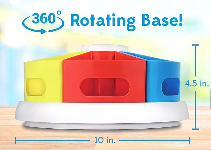 Rotating Art Supply Organizer for Kids, Crayon Caddy for Kids Desk or Pencil - Image 4