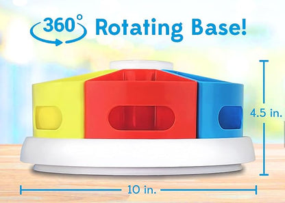 Rotating Art Supply Organizer for Kids, Crayon Caddy for Kids Desk or Pencil - Image 4