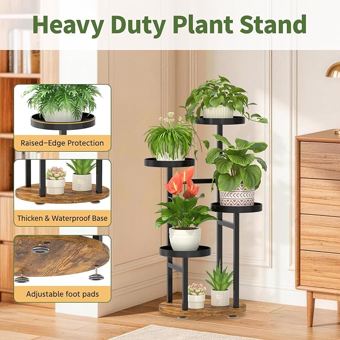 LASZOLA 4 Tier Metal Plant Stand - Image 3