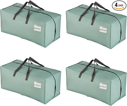 VENO 4 Pack Moving Bags w/Backpack Straps, Heavy Duty, Moving Boxes Alternative by Veno