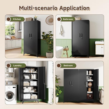 Letaya 71" H Metal Storage Cabinet - Image 8