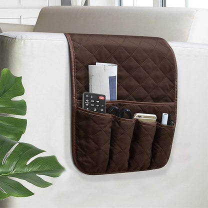 Sofa Armrest Organizer Non-Slip Arm Chair Bedside Storage Caddy Organizer by AUVCAS