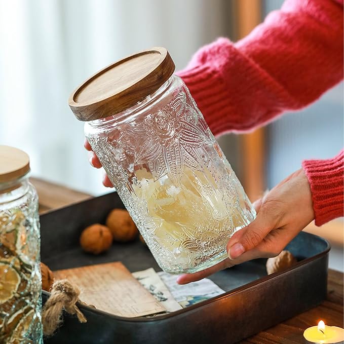 34 OZ/2 PCS Glass Storage Jar - Image 5