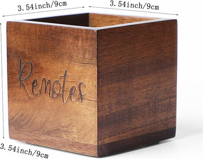 Acacia Wood TV Remote Holder, Caddy and Organizer - Image 2